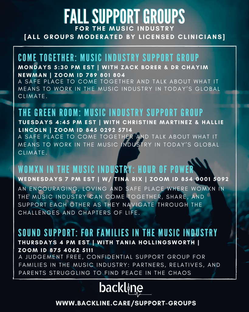 New Support Groups Added To Weekly Schedule